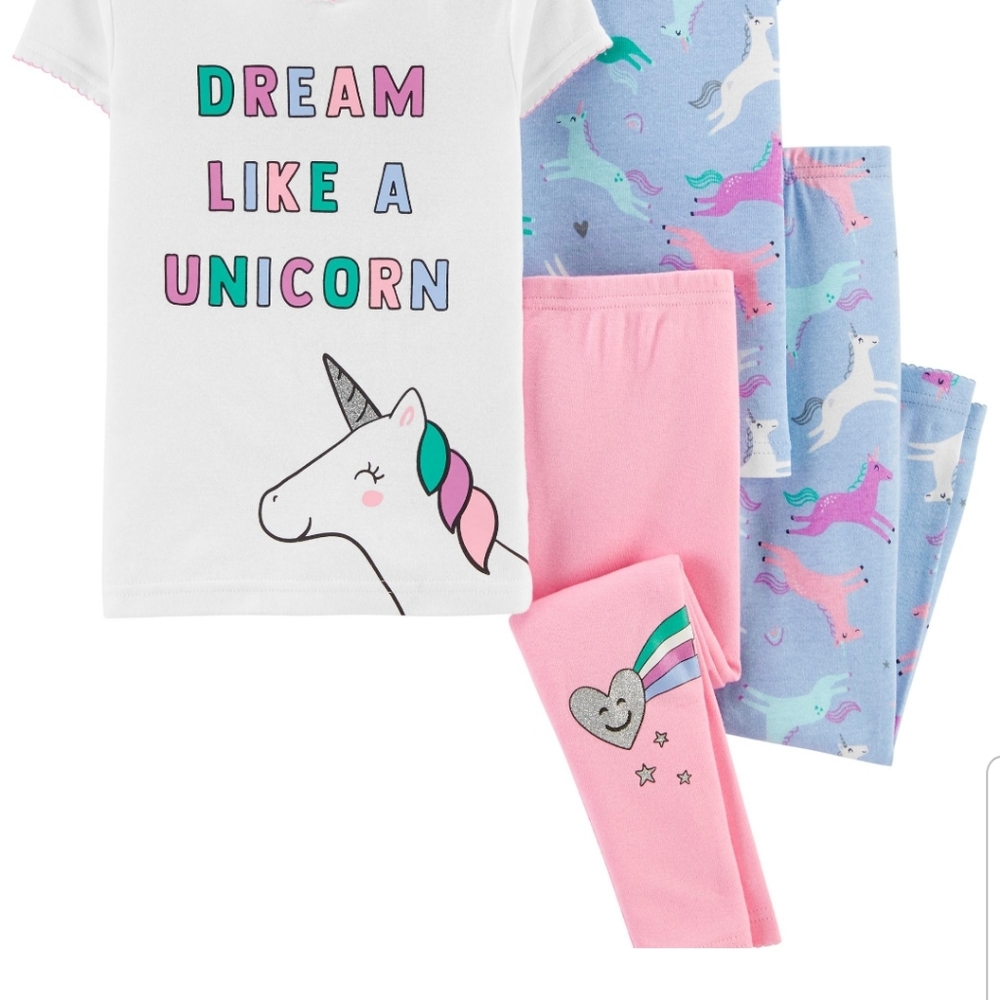 New Unicorn 4pc Pajama set - Picture 6 of 6